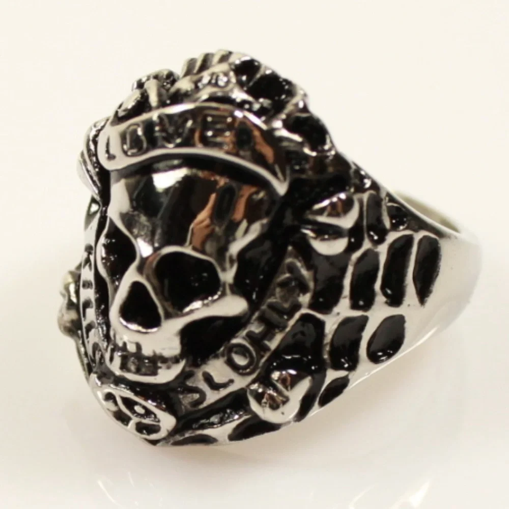 Brand New  Ed Hardy Love Kills Slowly Biker Gothic Skull Sk…
